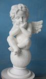 New Angel Marble Carved Statue Outdoor Garden Sculpture Buddha for Sale