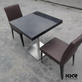 Kingkonree Black Acrylic Stone Restaurant Tables and Chairs