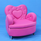 Heart Shaped Rose Red Fabric Children Sofa (SF-199)