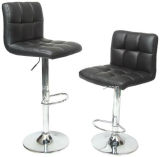China Supplier Cheap Swivel PU Adjustable Seat Bar Stool Chair with Pedal