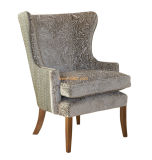(CL-2214) Antique Wooden Hotel Furniture with Fabric Arm Chair