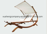 Sunshade Wood Frame Hammock Double Chair