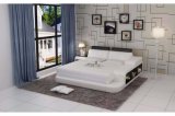 2017 Home Used Italian Genuine Leather Bed for Bedroom