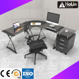 Modern Study Furniture L-Shaped Glass Computer Desk