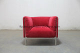 Red Color Canvas Fabric with Shiny Stainless Steel Frame Chair