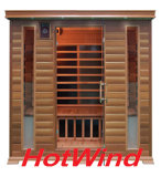 Red Cedar Far Infrared Sauna Room with Carbon Fiber Heaters; Dry Sauna for 4 Person