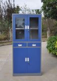 Blue Color Two Drawers Swing Door Office Use Storage Filing Cabinet