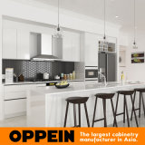 Modern Wholesale Lacquer Wooden White Kitchen Cabinets with Island (OP16-Villa01K)