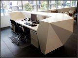 Artificial Stone Customized Solid Surface Reception Desk