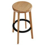 Colorful High Quality Footrest Wooden Bar Stool (SP-EC618)