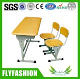 School Classroom Double Table Height Adjustable Student Desk with Chair
