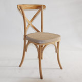 Natural Wood Crossback Chair with Soft Cushion for Wedding and Event