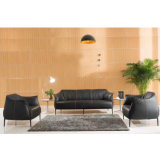 Fashion Design of Black Reception Sofa with Black Metal Feet