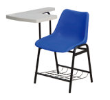 Navy Plastic Shell School Chair with Writing Tablet