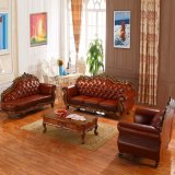 Living Room Furniture with Genuine Leather Sofa (619A)