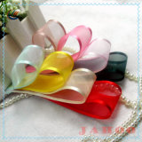 Wholesale 7/8 Inchesdouble Sided Organza Ribbon with Border for Wedding Decoration