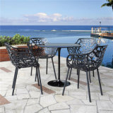 Hollow Design Outdoor Metal Garden Chair and Tulip Table (SP-MC057)