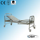 Whole Stainless Steel Two Cranks Manual Hospital Patient Bed (C-1)