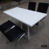 White Rectangle Solid Surface Restaurant Dining Tables