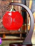 Antique Chinese Red Porcelain Lamp La-06