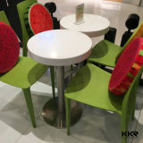 Small White Round Table for Coffee Shop Restaurant