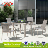 2016 New Design Sling Chair and Aluminium Table with Glass Top for Outdoor Garden Patio Use