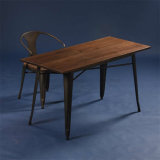 Industrial Retro Wooden Top Tolix Rectangle Bar Table (SP-BT703)