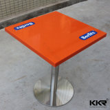Solid Surface Restaurant Table with Stainless Steel Leg 061002