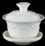 Chinese Porcelain Tea Bowl with Fitted Cover-130ml