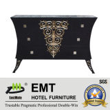 Black Exquisite Wooden Cabinet Living Room Decorative Cabinet (EMT-DC04)
