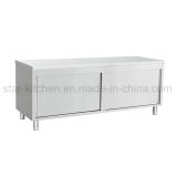 C02-A14 Stainless Steel Storage Cabinets with Sliding Door Without Splashback