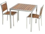 Square Stainless Steel Dining Table Set