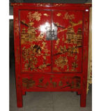 Antique Painted Chinese Wooden Wedding Cabinet Lwa337