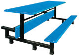 Folding Dining Table with Bench Set Simple Canteen Table