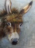 Handmade Donkey Head Oil Paintings on Canvas for Home Decoration