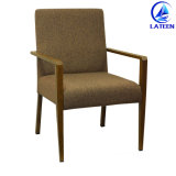 Production Dining Furniture Aluminum Metal Wood Like Chair