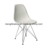 Set of Best Seat Height 18.5 Inches EMS Chair White Seat Natural Wood Legs Dining Room Molded Plastic Seat Dowel Leg