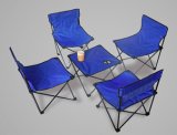 Foldable Kids Camping Metal Chairs with Table Set (MW11037A)