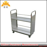 Stainless Steel Mobile Library Metal Book Cart