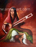 Gypsy Singer Handmade Figure Oil Paintings for Home Decoration