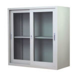 Office Use Glass Sliding Door Half Height Storage Cabinet