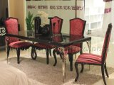 Home Furniture Dining Table and Chair with Stainless Legs (LS-218)