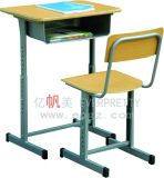 Hot Sale Classroom Furniture Wooden Adjustable Single Desk & Chair