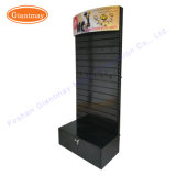 Arc Header Metal Retail Hanging Power Tool Accessories Slatwall Display Stand Shelves with Storage Box