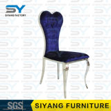 Stainless Steel Furniture blue Banquet Chair Dining Room Chair