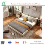 Good Quality Fashionable Leather Wooden Double Bed Designs