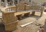 Carved Stone Marble Garden Chair for Garden Decoration (QTC073)