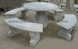 Antique Garden Stone Marble Table Chair for Garden Decoration (QTS016)