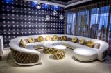 Luxury Italian Leather and Fabric Mixed Corner Sofa (B31)