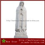 White Marble Carved Stone Sculpture Virgin Mary Statue